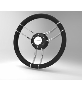 Volante Náutico Isotta Marine Argo Couro PU Black