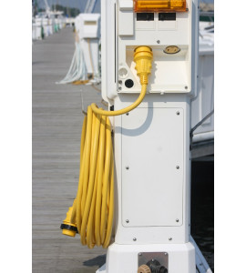 Cabo de Alimentação Amarelo Marinco 50A 125V 7,6m Tomada de Cais